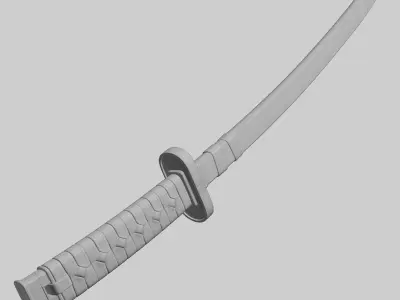 Katana samurai sword 3D model