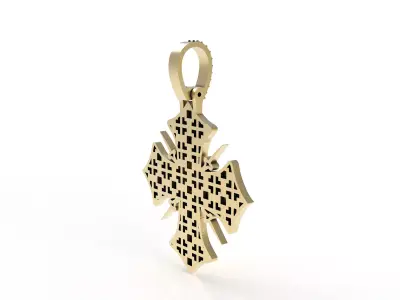 Skull Cross Pendant 3D print model