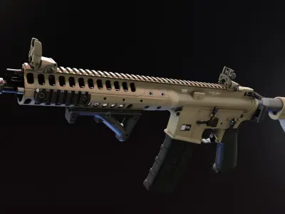 LWRC M6IC Low-poly 3D model