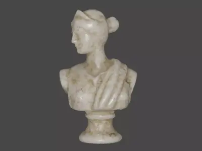Bust Statuette 3D model Low-poly 3D model
