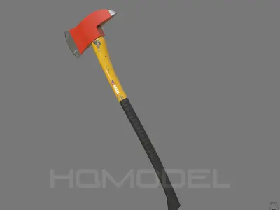 Fire Axe PBR Low-poly 3D model