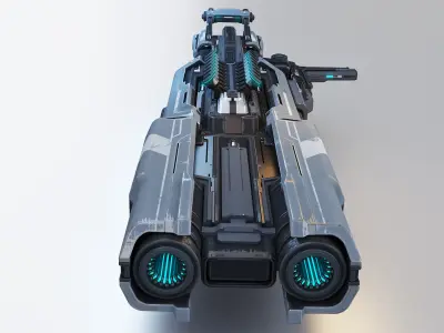 Sci-Fi Heavy Weapon 3D model