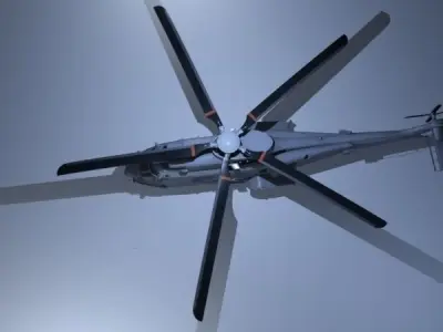 Eurocopter Model Low-poly 3D model