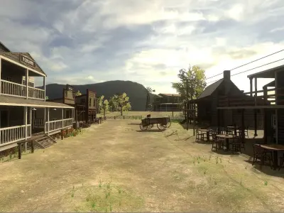 Wild Western Pack Unity3D Low-poly 3D model