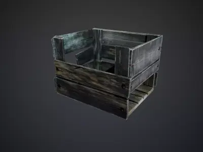 Old box Low-poly 3D model
