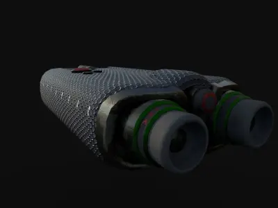 Military binocular pack  Low-poly 3D model