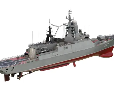 Russian Navy Project 20380 Steregushchiy class corvette 3D model