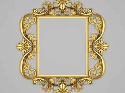 Collection Of 10 Classic Frame Mirrors Part 1 3D model