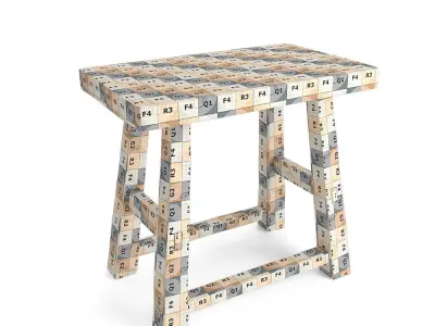Rustic Stool 3D model