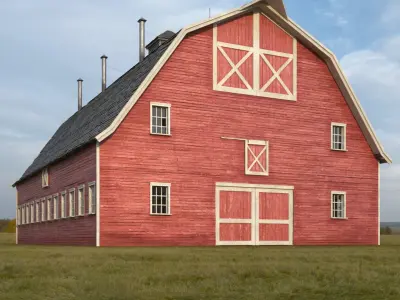  Traditional Aged Red Barn 