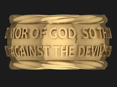 bible verse ring 3D print model