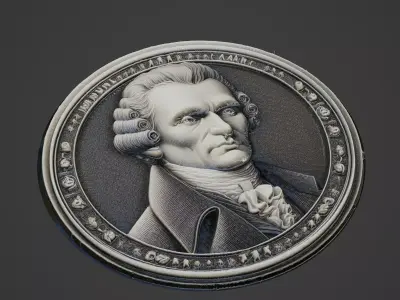 Immanuel Kant Medallion 3D print model buy