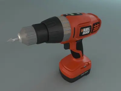 Cordless Drill Black and Decker 3D model