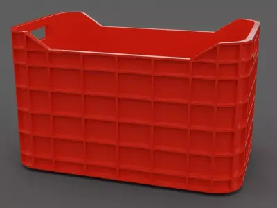 Plastic crate 02 Low-poly 3D model