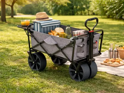 Folding Utility Wagon Cart Transport 3D model