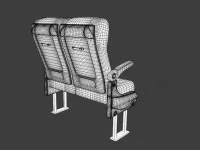 pushback seat van seat Low-poly 3D model