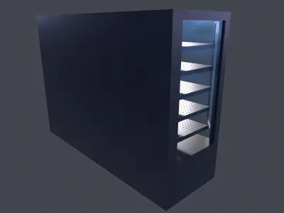 market frige Low-poly 3D model