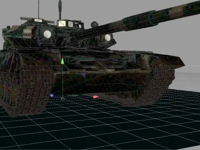 T90-a Tank - Rigged 3D model