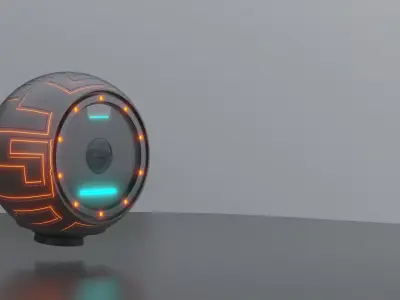 Camera futuristic lamp Free 3D model