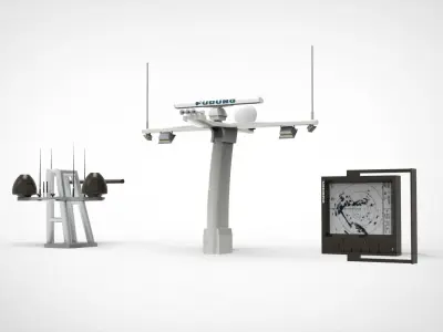 Marine radar 3D model