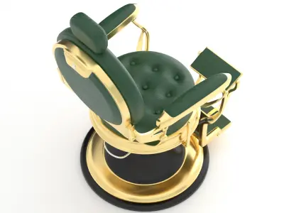 Alesso Professional Barber Chair green 3D model