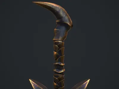 Fantasy Sword 5 3D Model Low-poly 3D model
