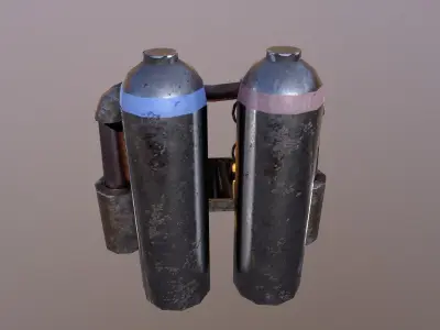 Mine Boiler Low-poly 3D model