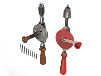 Hand drill manual traditional tool 3d models 3D model