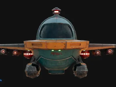 Cartoon Plane Concept 3d Model Game Asset 3D model