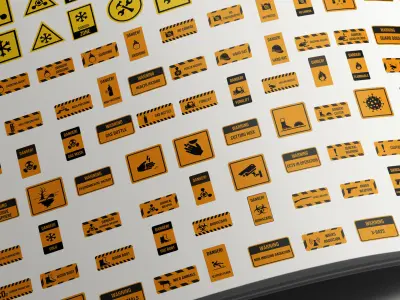 Industrial Sign Decal Texture