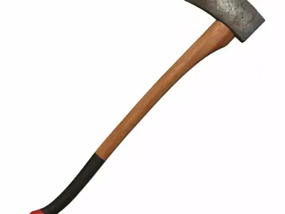 3D Axe with handle Low-poly 3D model