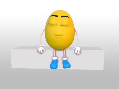 Cartoon Egg Free 3D model