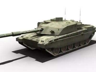 CHALLENGER 2 british armoured tank Low-poly 3D model