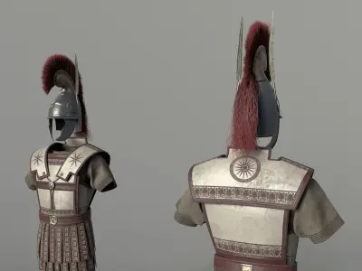  Macedonian Pezhetarios - Greek Armor  Low-poly 3D model