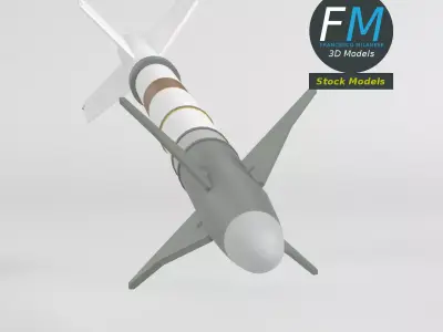 Stylized short range air-to-air missile 3D model