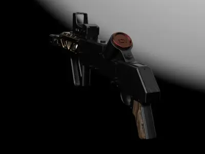 Conceptual Plasma Rifle  Low-poly 3D model