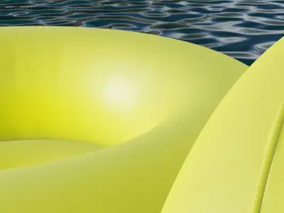 Floating tire Free low-poly 3D model