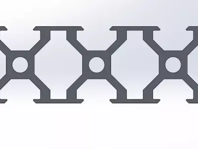 V-Slot 2060 Aluminum Profile Engineering Standard 3D model  3D model