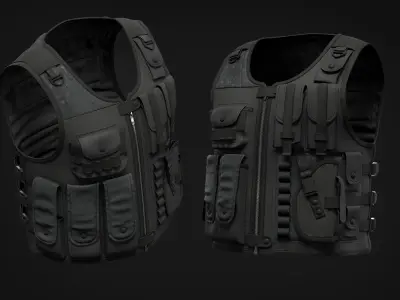 Tactical Vest for men 3D model