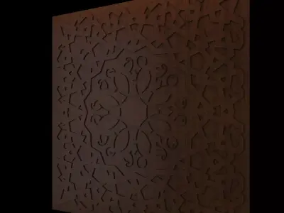 islamic patern Low-poly 3D model