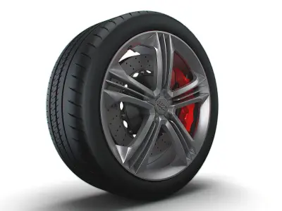 Audi R8 Wheel 3D model by CreativeIdeaStudio