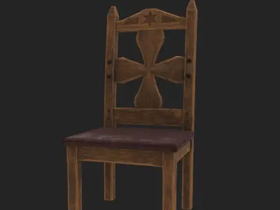 Stylized Chair Low-poly 3D model