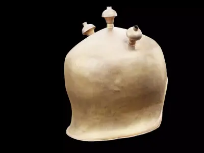 Three Spike Helmet  Low-poly 3D model