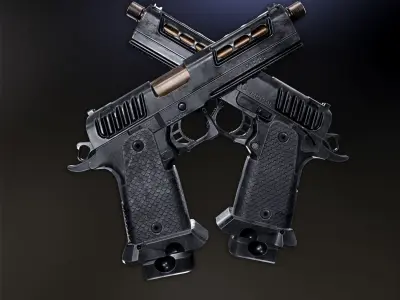 STI DVC Hand Gun Low-Poly 3D model Low-poly 3D model