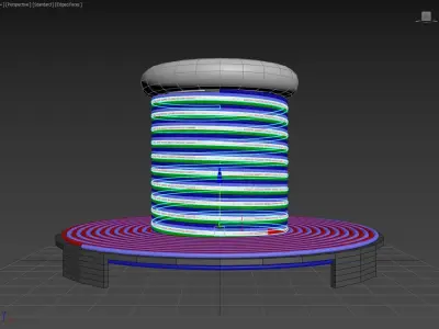 Method 4 Phase Solenoid - 4x Flux Density - 4x Magnetic Torque 3D model
