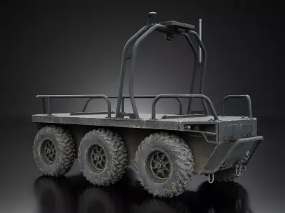 Ratel H UGV Game Ready Low-poly 3D model