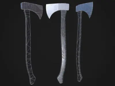 Modern Axe 09 Low-poly 3D model