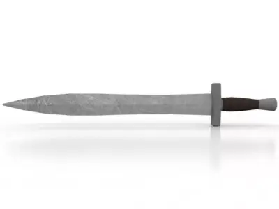 Short Sword Low-poly 3D model