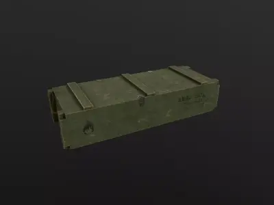 AMMO BOX Low Poly Low-poly 3D model