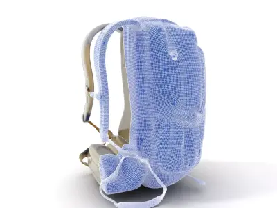 Olive Tactical Backpack model pack Low-poly 3D model